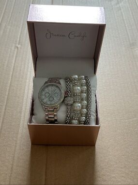 Jessica Carlyle Watch and Bracelet Set